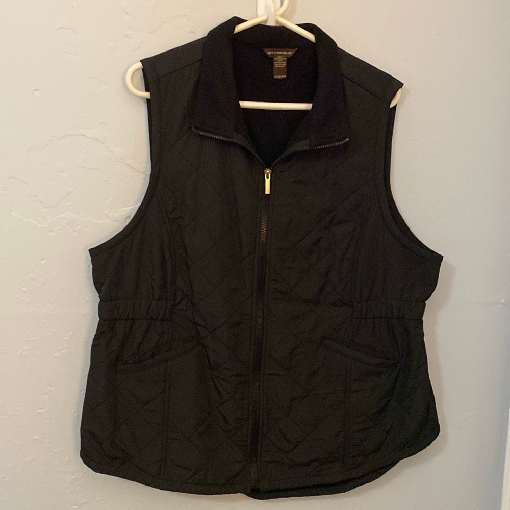 Bit & Bridle Black Quilted Vest